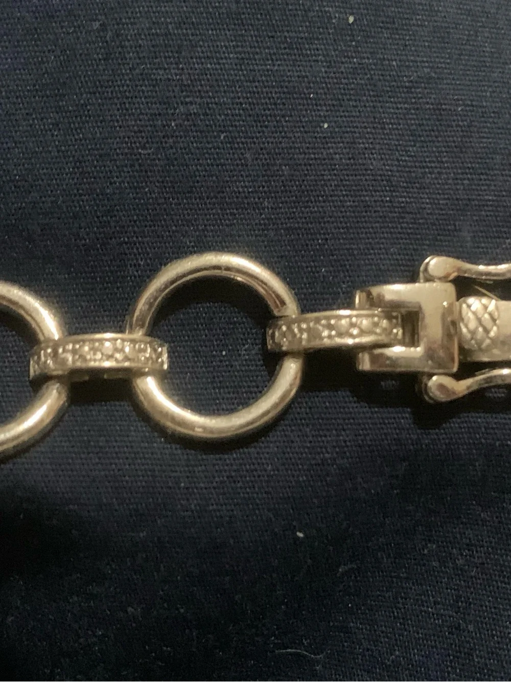 Silver Pavé Link Circle Bracelet